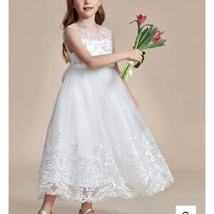 Gorgeous Applique Princess Dress sparkle and shine gown 12yr old girl